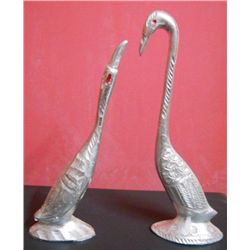 Designer Decorative Set of Two Ducks of weight 217.640g in Aluminium