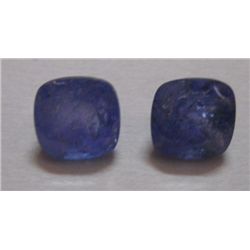 Natural African Tanzanite Pair of Two Square Cut Stone weight :5.05 Ctw