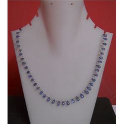 Tanzanite 60.10 CTW Necklace in Silver