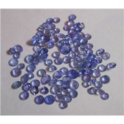Natural African Tanzanite Round Shape Loose Cut Stone of Mix Sizes of total weight 13.00 Ct