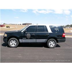 2007 Ford Expedition, 4WD, 157,509 Miles VIN: 1FMFU16597LA65134 SUV, 4WD, V8, 5.4L Title # 07120134A