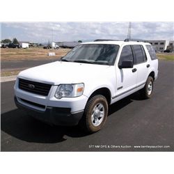 2006 Ford Explorer, 4WD, 135,895 Miles VIN: 1FMEU72EX6UB03788 SUV, 4WD, V6, 4.0L Title # 06083134A96