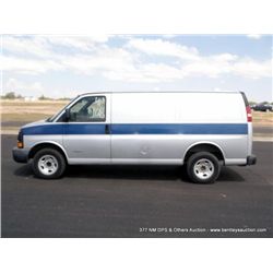 2003 Chevrolet Express Cargo Van, 164,746 Miles VIN: 1GCGG25U331199822 Full-Size, RWD, V8, 6.0L Titl
