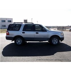 2007 Ford Expedition, 4WD, 151,641 MILES VIN: 1FMFU16557LA65132                        SUV, 4WD, V8,