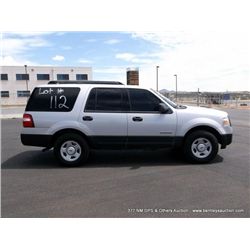 2007 Ford Expedition, 4WD, 152,668 MILES VIN: 1FMFU16557LA65129                        SUV, 4WD, V8,