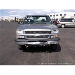 2003 Chevrolet 1500 Silverado, 4WD, 120,148 MILES VIN: 1GCEK19T93Z277054                        PICK