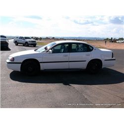 2004 Chevrolet Impala, 126,117 MILES VIN: 2G1WF55K749345983 SEDAN, FWD, V6, 3.8L TITLE # 04124034A28