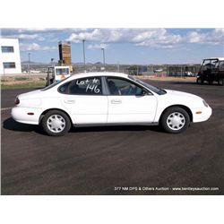 1998 Ford Taurus, 95,599 VIN: 1FAFP52U3WG172077 SEDAN, FWD, V6, 3.0L TITLE # 132391GSD988691 1 KEY