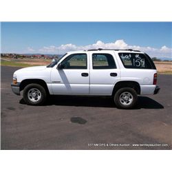 2002 Chevrolet Tahoe, 4WD, 103,404 MILES VIN: 1GNEK13Z92J308403 SUV 4WD, V8, 5.3L TITLE # 132391GSD9