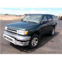 1999 Toyota 4Runner, 182,020 Miles VIN: JT3GM84R9X0049044 SUV, RWD, I4, 2.7L Title # 13088134A733503