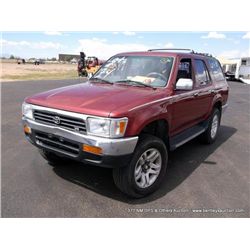 1993 Toyota 4Runner, 4WD, 157,224 Miles VIN: JT3VN39W2P0127542 SUV, 4WD, V6, 3.0L Title # 13176134A8