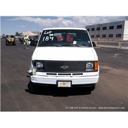 1991 Chevrolet Astro Cargo, 36,447 Miles VIN: 1GCDM15Z7MB160325 Mini-Van, RWD, V6, 4.3L, TITLE DOES 