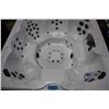 Image 2 : 92" X 92" CAL SPAS HOT TUB WITH SNOW WHITE INTERIOR AND SMOKE GREY CABINET.