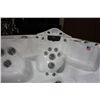 Image 11 : 130" X 92" CAL SPAS DIAMOND SERIES HOT TUB WITH STERLING SILVER INTERIOR AND PREF. SMOKE CABINET.