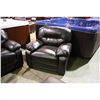 Image 3 : 2 PIECE MODERN BROWN LEATHER LOVESEAT AND CHAIR