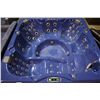 Image 2 : 92" X 92" CAL SPAS COLEMAN SERIES HOT TUB WITH BALTIC BLUE INTERIOR AND GREY MIST CABINET.