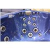 Image 5 : 92" X 92" CAL SPAS COLEMAN SERIES HOT TUB WITH BALTIC BLUE INTERIOR AND GREY MIST CABINET.