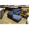 Image 2 : BLUE MICROFIBRE SECTIONAL WITH CHAISE LOUNGE