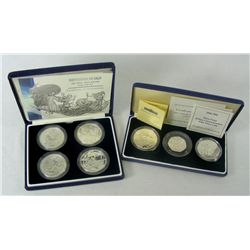 Two Coin Sets, France and U.K., Silver (55297)