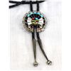 Image 1 : Zuni Channel Inlay Sterling Silver Sun God Bolo
