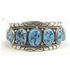 Image 2 : Large Navajo Sterling Turquoise Cuff Bracelet