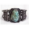 Image 1 : Navajo Old Pawn Sterling Turquoise Bracelet