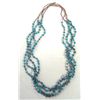 Image 1 : Navajo Heishi Turquoise Nugget Multi-Strand Necklace