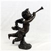 Image 1 : Bronze Cherub Angel with Horn Candlestick Holder