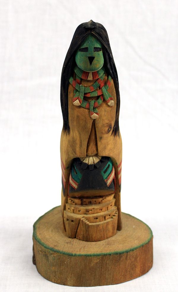 Hopi Hono Blue Mana Long Hair Kachina By T Francis
