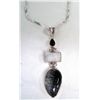 Image 1 : Sterling Silver Rutile Quartz Pendant & Chain