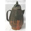 Image 5 : Antique Tepache Pineapple Redware Pitcher with Lid