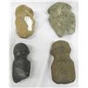 Image 3 : 4 Prehistoric Stone Axehead Collection