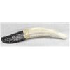 Image 1 : Native American Obsidian Blade Bone Handle Knife