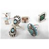 Image 1 : Collection Navajo Sterling Turquoise Rings