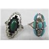 Image 3 : Collection Navajo Sterling Turquoise Rings