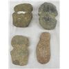 Image 2 : 4 Prehistoric Stone Axehead Collection