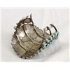 Image 3 : Navajo Pawn  Sterling Silver Turquoise Cluster Bracelet