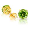Image 1 : 3.10ct Round Peridot Stud Earrings in 14k YG