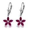 Image 1 : 2.80ct Ruby Dainty Dangle Earrings in 14k WG