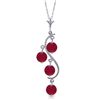 Image 1 : 14k WG 2.00ct ROUND Ruby Chandelier Necklace