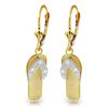Image 1 : 14K YG 0.04ct DIAMONDS SHOES LEVERBACK EARRING