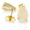 Image 1 : 14K YELLOW GOLD 1.55ct PEAR OPAL STUD EARRING