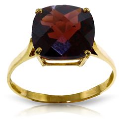 14k Solid Gold 4.50ct Garnet Cocktail Ring