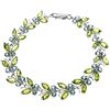 Image 1 : 14k Solid Gold Peridot & Blue Topaz Butterfly Bracelet