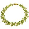 Image 1 : 14k Solid Gold Peridot Butterfly Bracelet