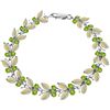 Image 1 : 14k Solid Gold Opal & Peridot Butterfly Bracelet