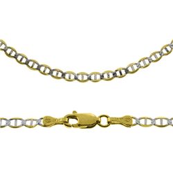 18" 14k Gold Gucci-Mariner Two Tone Chain 3.10mm wide