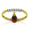Image 1 : 14k Solid Gold 1.35ct Garnet & Diamonds Ring