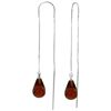 Image 1 : 14k WHITE GOLD 4.50ct Garnet Threaded Earrings