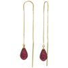 Image 1 : 14k Yellow Gold 6.60ct Ruby Threaded Earrings